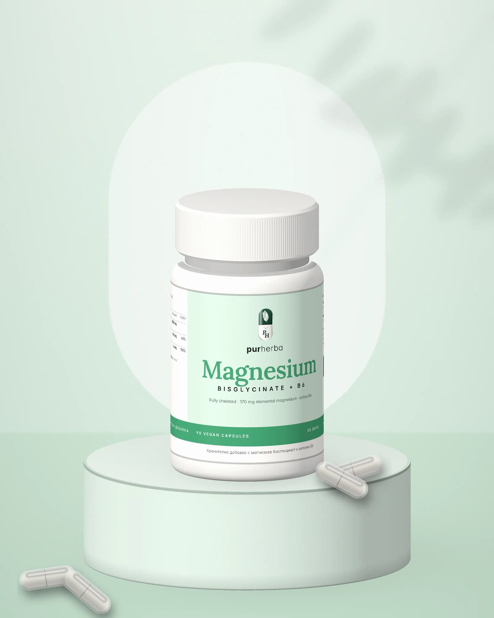 Purherba Magnesium Bisglycinate + B6 — lifestyle